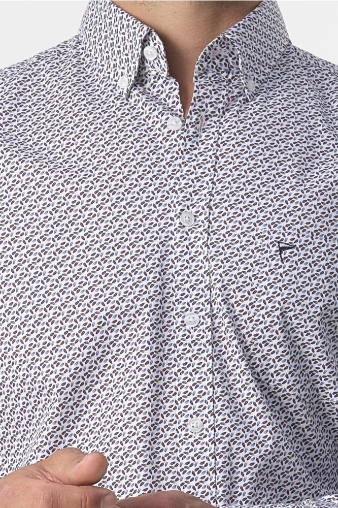 RANGER OVERHEMD 099199 001 8616 COFFEE BEAN BROWN DESSIN